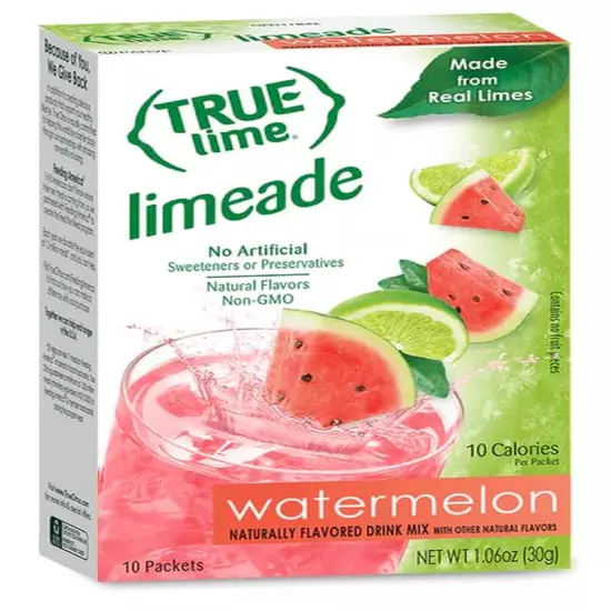 , Watermelon Limeade Drink Mix 10 Packets (Pack of 4)