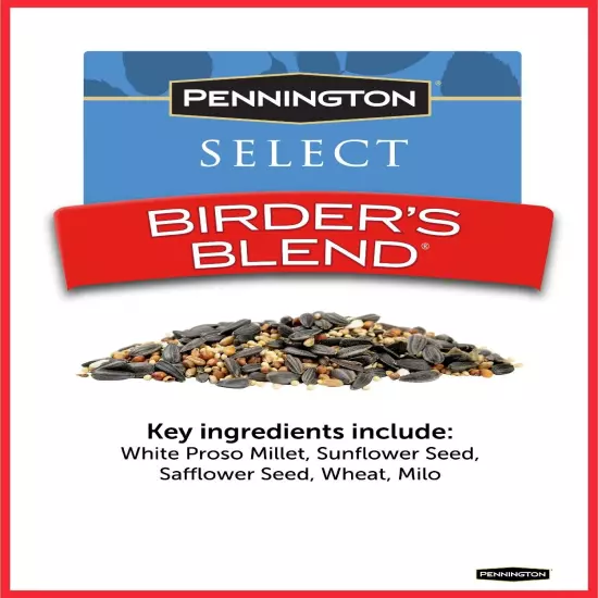 2 Pack Pennington Select Birder's Blend, Wild Bird Seed and Feed, 14 lb. Bag