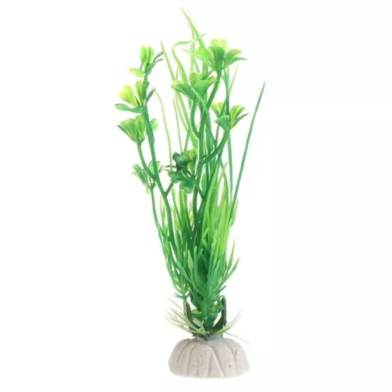 Aquarium Plant Artificial Grass Water Plant with Base 5 Inch Tall