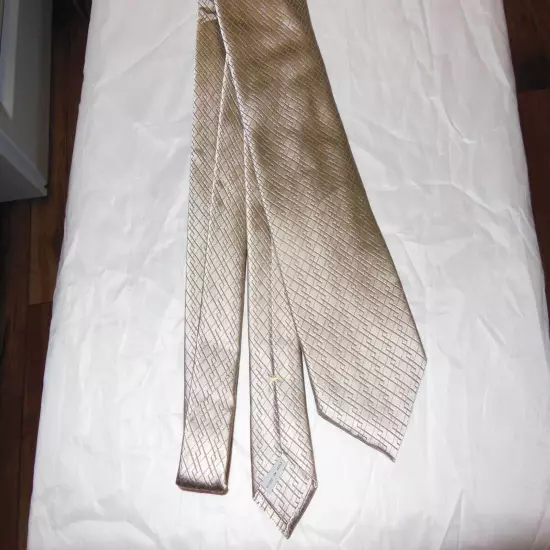 NICE CANALI 1934 EXCLUSIVE 3 FOLD LIGHT BROWN SILK TIE