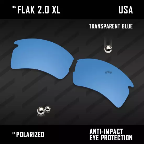 Anti Scratch Polarized Replacement Lenses for-Oakley Flak 2.0 XL OO9188 Options