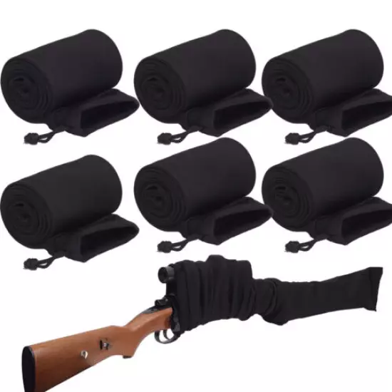 6 Pack Black Gun Sock Rifle Shotgun Sleeve Protective Cover Case Combat Bags Set