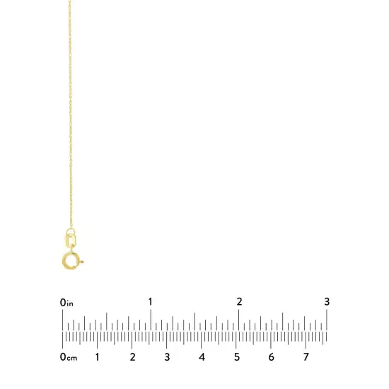 0.65MM OPEN DAINTY ROPE CHAIN NECKLACE REAL 10K YELLOW GOLD 