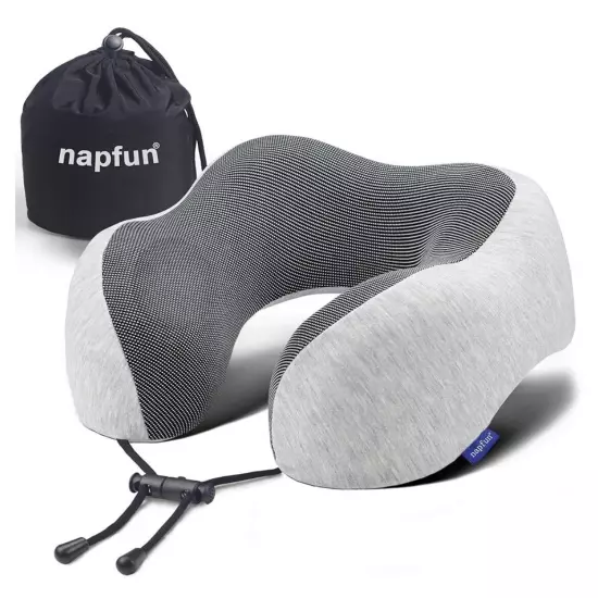 napfun Neck Pillow for Traveling, Upgraded Travel Neck Pillow for Airplane…..