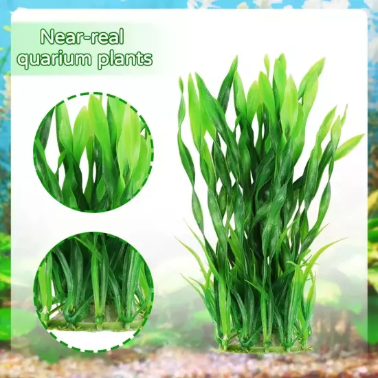 Fish Tank Decorations Plants 20pcs Aquarium Decorations Plants Plastic Fish