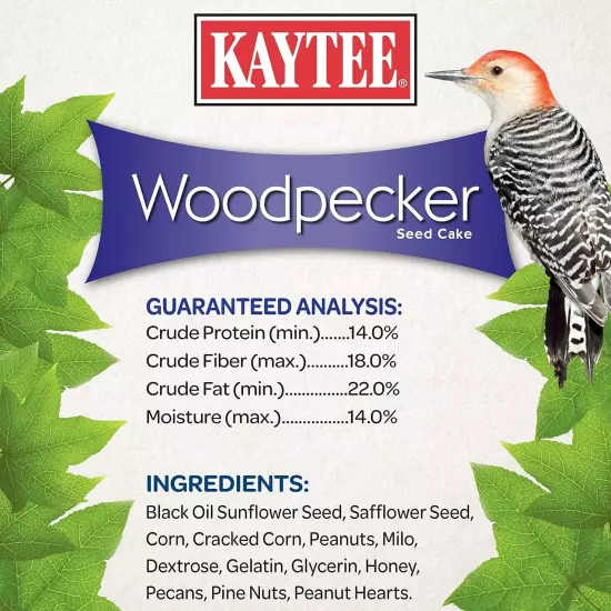 Premium Woodpecker Seed Cakes, 1.85 Pounds Each, Ideal for Outdoor Feeding