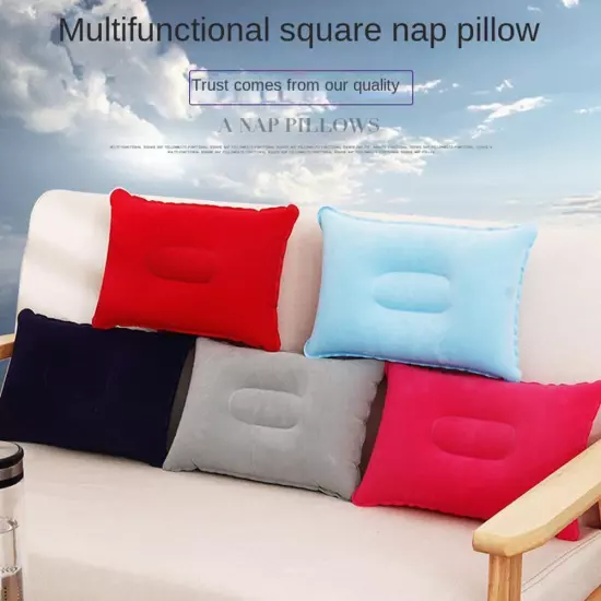 Air-Pillow Inflatable Cushions Portable Head Rest Compacts Camping Travel O-US