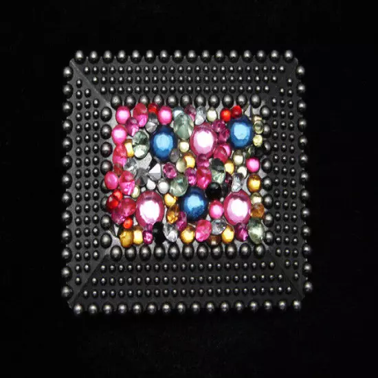 RB13109 REALLY COOL **MULTI-COLOR CRYSTALS** FASHION ART SILVERTONE BELT BUCKLE