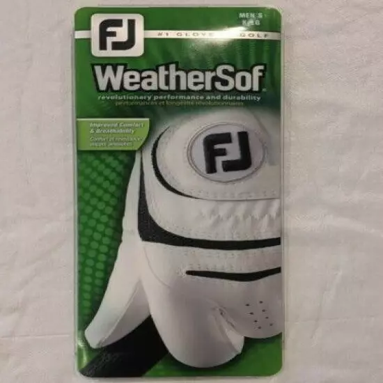 FootJoy WeatherSof Mens Left Extra Large White & Black Golf Glove New In Package