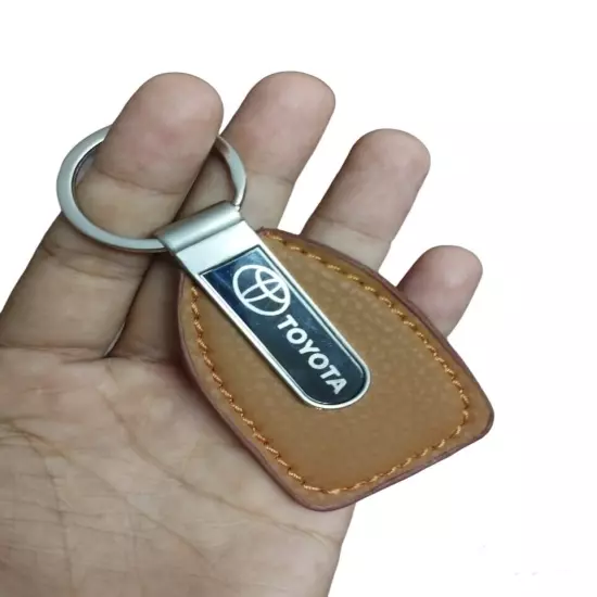 Leather Toyota Keychain Metal For Car Key Ring Holder