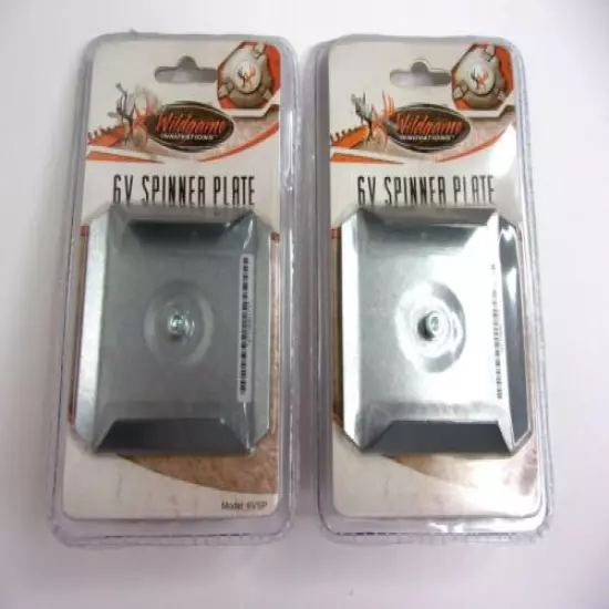 2X Wildgame 6v Spinner Plate Replacement 6VSP Galvanized Metal Fits 1/8" Shaft 