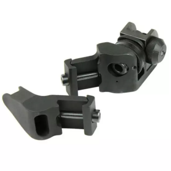 US Iron Sights 45 Degree Offset BUIS Backup Front&Rear Transition Picatinny Rail