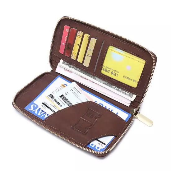 Passport Case Holder Ticket Organizer ID Card Bag Travel Zipper Passport Case