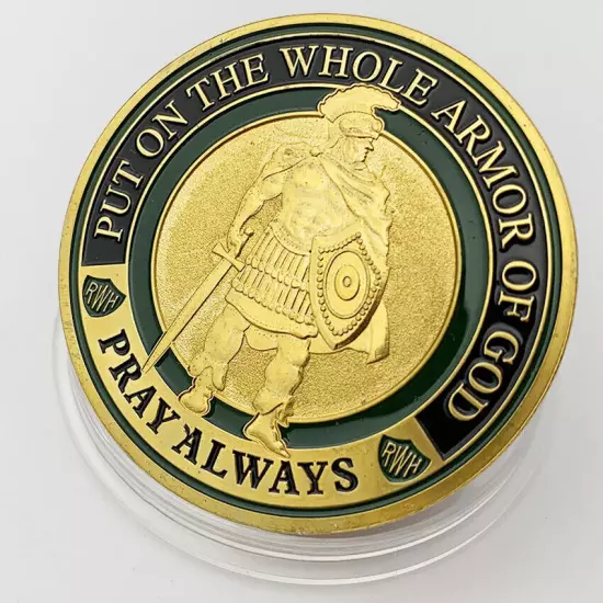 100PCS Put On the Whole Armor Of God Challenge Coin Collection Commemorative