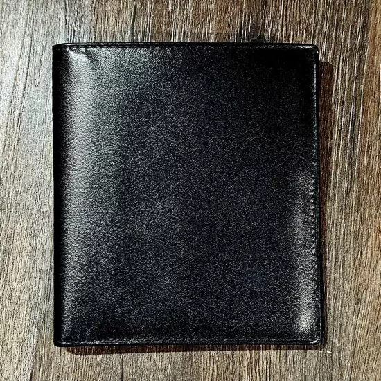 Vintage Saddler By Borsca Black Leather Passpoert Wallet NOS