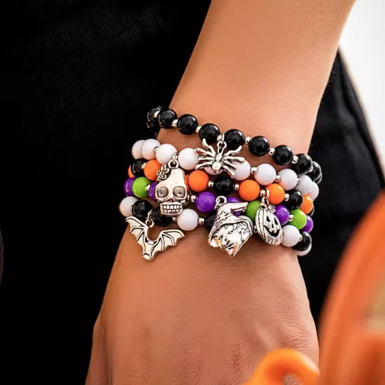 Halloween New Skull Pumpkin Bracelet Suit