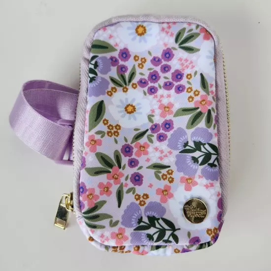 The Darling Effect Tumbler Cup Fanny Pack Lavender Floral Adjustable 