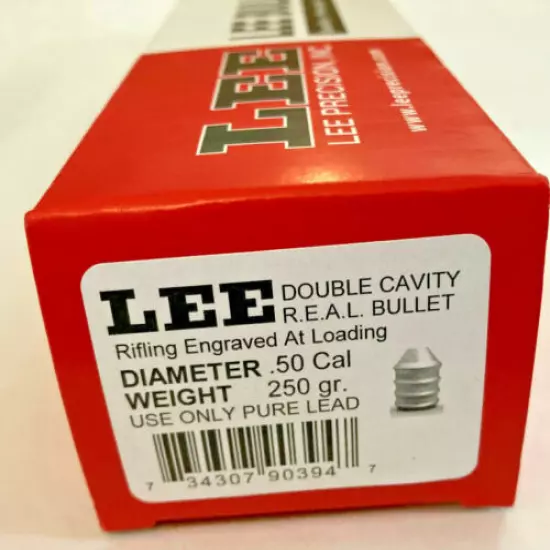 Lee 90394 2 Cavity Bullet Mold 50 Caliber 517 Diameter 250 Grain R.E.A.L 