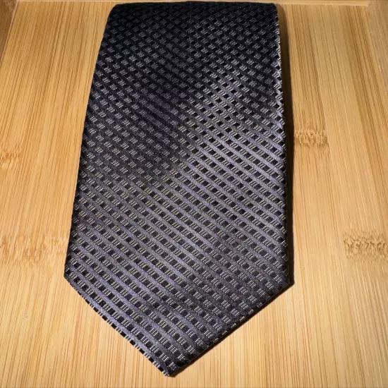 DKNY Striped Gray Black Silk Tie - 58L 3.5W