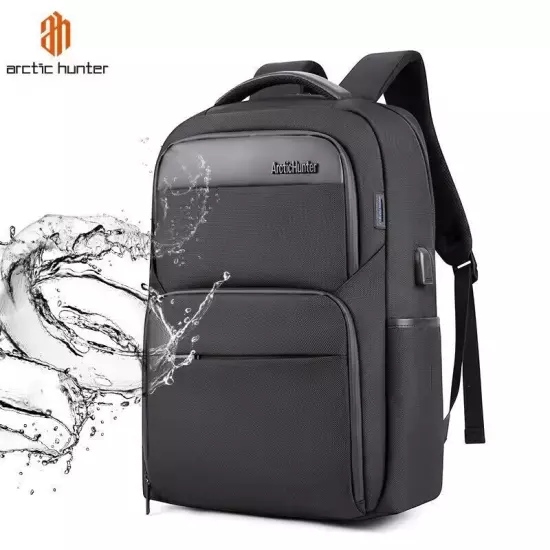 ARCTIC HUNTER Waterproof USB Charge Men Laptop Backpack Business school bag