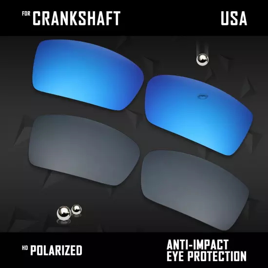 Anti Scratch Polarized Replacement Lenses for-Oakley Crankshaft OO9239 Options