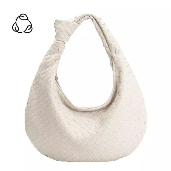 Melie Bianco Katherine Brigitte Satchel Oversized Edition Woven Knot Bag ANTHRO!