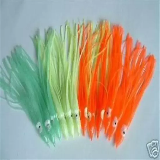 24 NEW Soft Trolling Big Game Lure Bait Skirt 7"