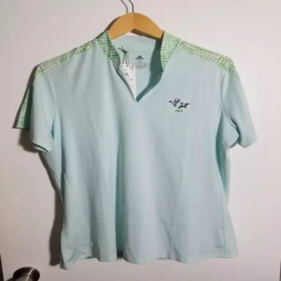 NWT WOMEN'S ADIDAS POLO, SIZE: MEDIUM, COLOR: HALO MINT (J377)