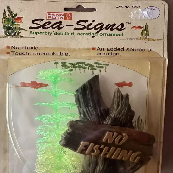 Vintage Aquarium Penn Plax Sea Signs “No Swimming “