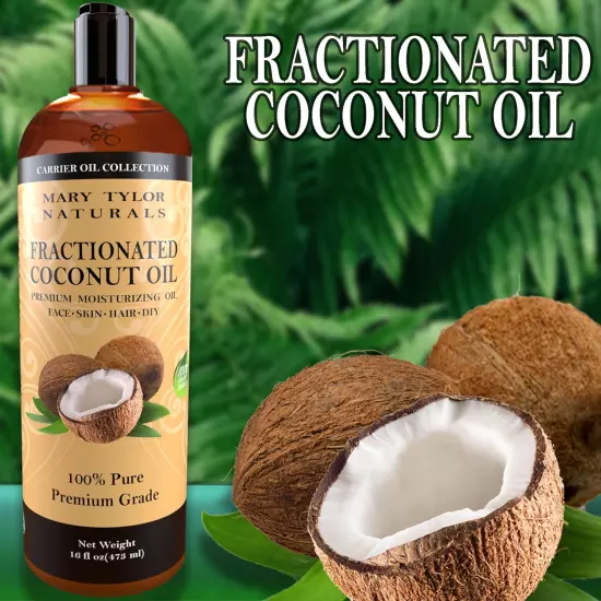 Fractionated Coconut Oil (16 Oz), Premium 100% Pure and Natural, Excellent Carri