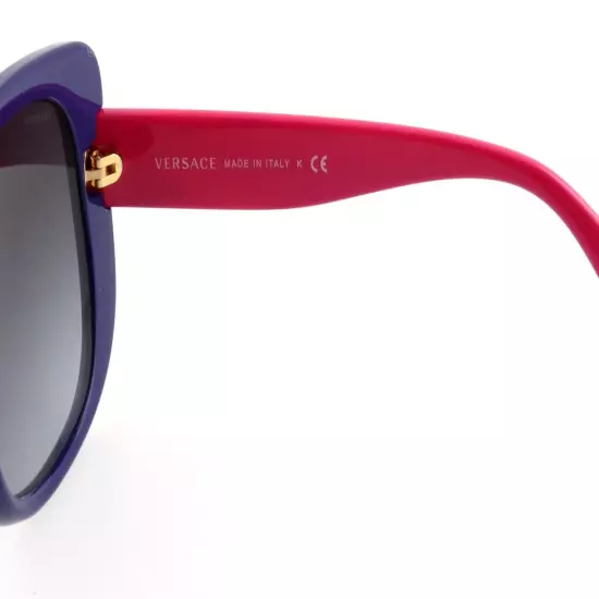 New VERSACE VE 4311 5168/8G 56mm Purple Pink Oversized Sunglasses Italy