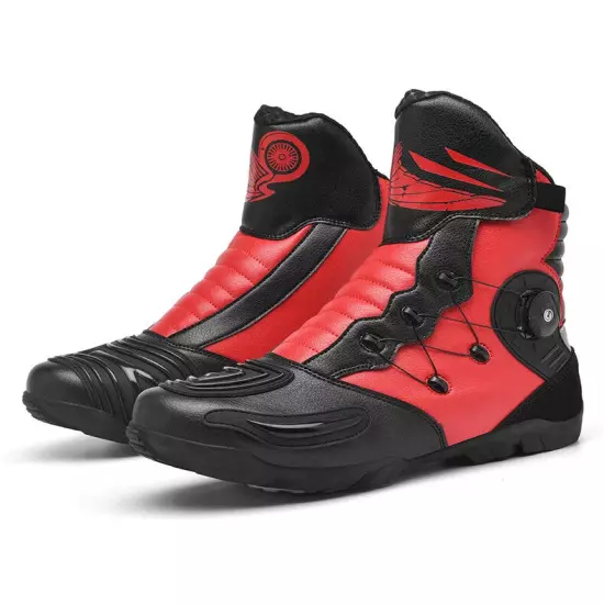 High Top Durable Motorcycle Boots Men Breathable Soft Racing Shoes Riding Boots