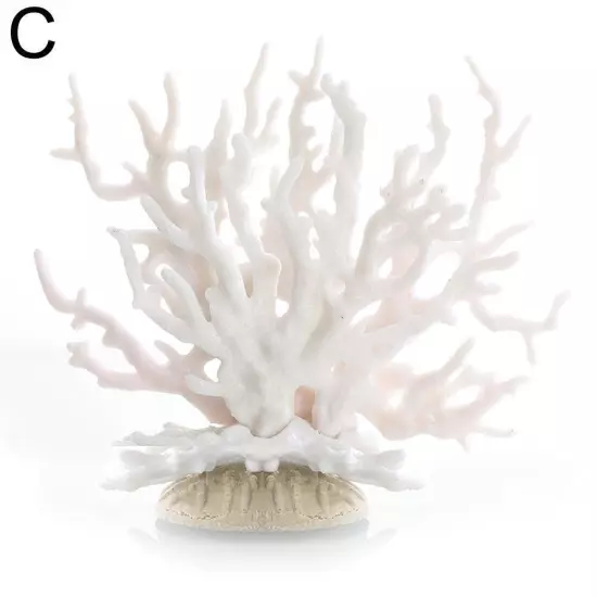 Artificial Coral Ornament Resin Fish Tank Plant Aquarium Decoration^ M2J6