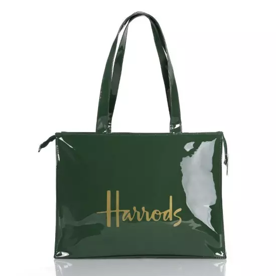 Women PVC Waterproof Shopping Storage Harrods London Shoulder Bag Large Handbags