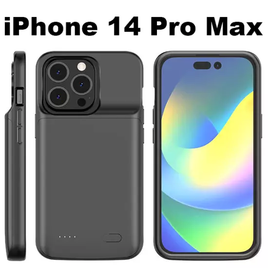 iPhone 14/14 Plus/14 Pro/14 Pro Max External Battery Charger Case Power Bank