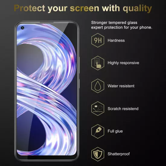 Tempered Glass for Realme 8 4G / 8 PRO Screen Display Protection Film