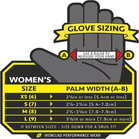 Ironclad EXOT-GBLK-24-L Women's Tactical Operator Grip Glove, Stealth Black, Lar