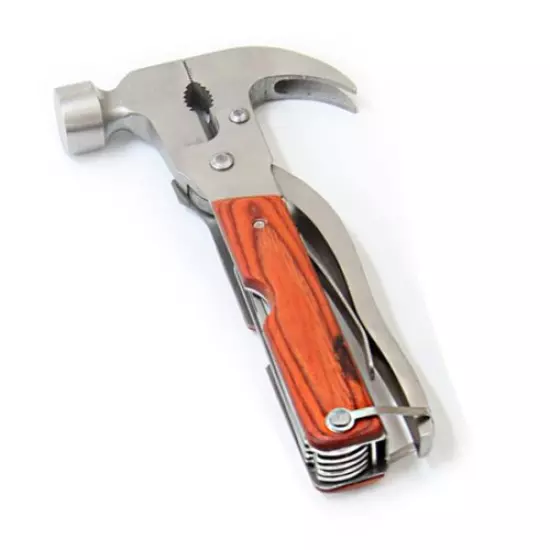 Camping Crawl Hammer Multi Tool Portable Pouch Pocket Survival Hiking Fishing