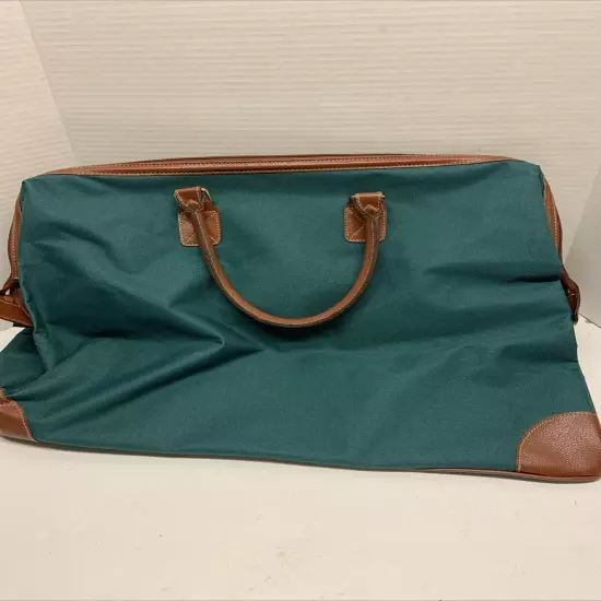 Vintage Polo Ralph Lauren Weekender Duffle Bags (2) New Green and Brown Leather