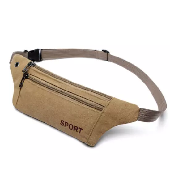 Canvas Fanny Waist Pack Male Waist Bags Belt Canvas Hip Bum Military Bag Po FG