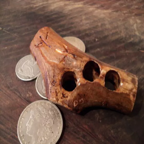 Hand Carved Antler Measure & Loading Block Combo Muzzleloading