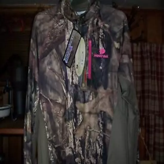 REALTREE LADIES CAMOUFLAGE LONG SLEEVE HUNTING SHIRT ZIPPER TOP LD 42-44 NEW