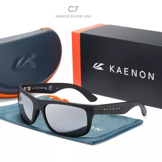 Original Kaenon Polarized Sunglasses TR90 Men and Women Mirrored lens UV400-0616