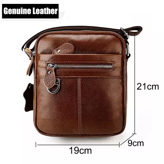 Large-Capacity Shoulder Bag Leather Men'S Messenger Bag Business Commuter Handba