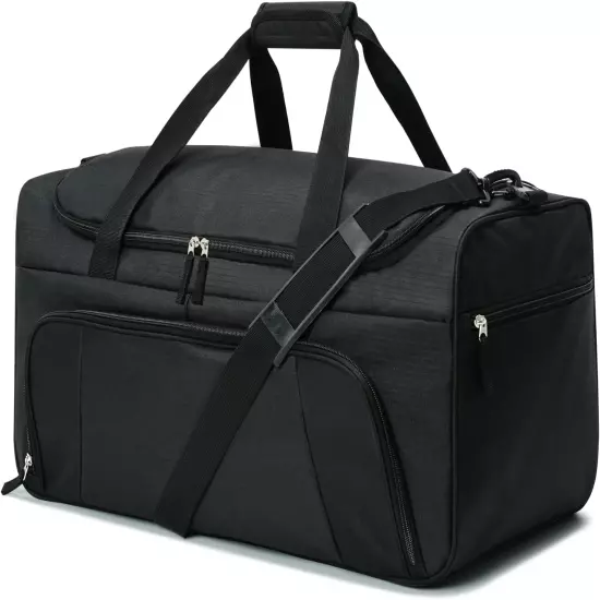 Mens Gym Bag 21 Inch Large Overnight Weekender Duffle Bag for Travel Sport-Black