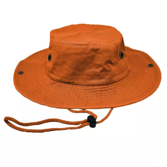 Unisex 100% Cotton Bucket Hat Fishing Camping Safari Boonie Sun Brim Summer Cap