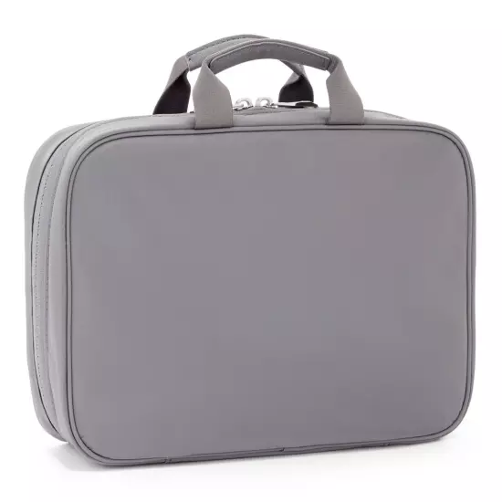 NEW TUMI Voyageur MADELINE Zippered Cosmetic Toiletry Bag - FOG GREY GRAY