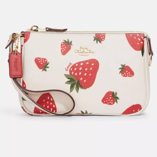 Nwt Coach Nolita 19 With Strawberry Print CH533 + Extended Chain Strawberry