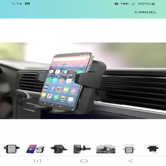 Amazon Basics Universal Smartphone Holder for Car Air Vent