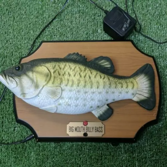 1999 Big Mouth Billy Bass Singing Fish 2 Songs Take Me to the River & Dont Worry